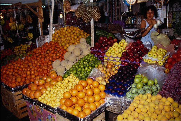 714073 The Fruit Market, Zihuatenejo, Guerrero State, Mexico A4 Photo Print