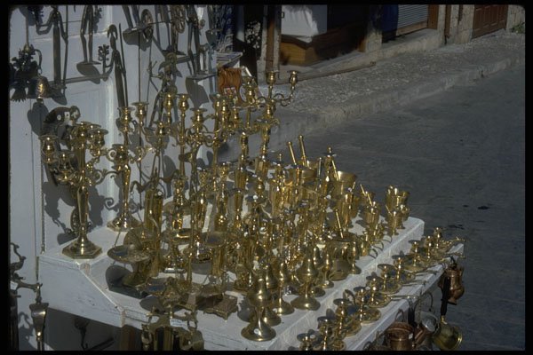 714081 Copper Shop, Bodrum, Turkey A4 Photo Print