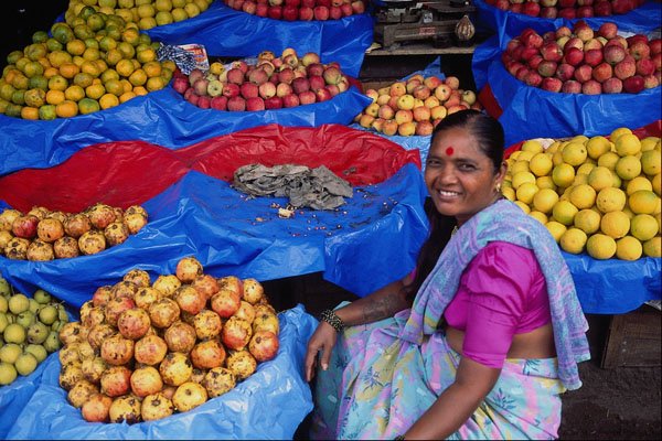 714090 Mahatma Phule Market, Pune, India A4 Photo Print
