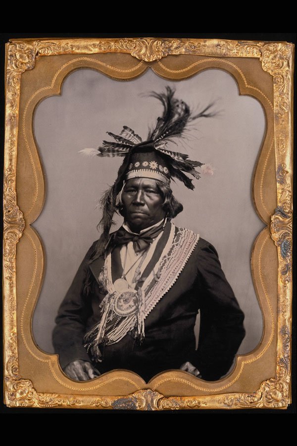 715046 Six Nations Chief, Circa 1865, Photographer Unknown C84932 A4 Photo Print