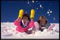 716011 Children In The Snow, France A4 Photo Print