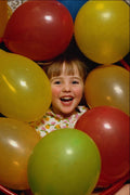 716017 Girl And Balloons A4 Photo Print
