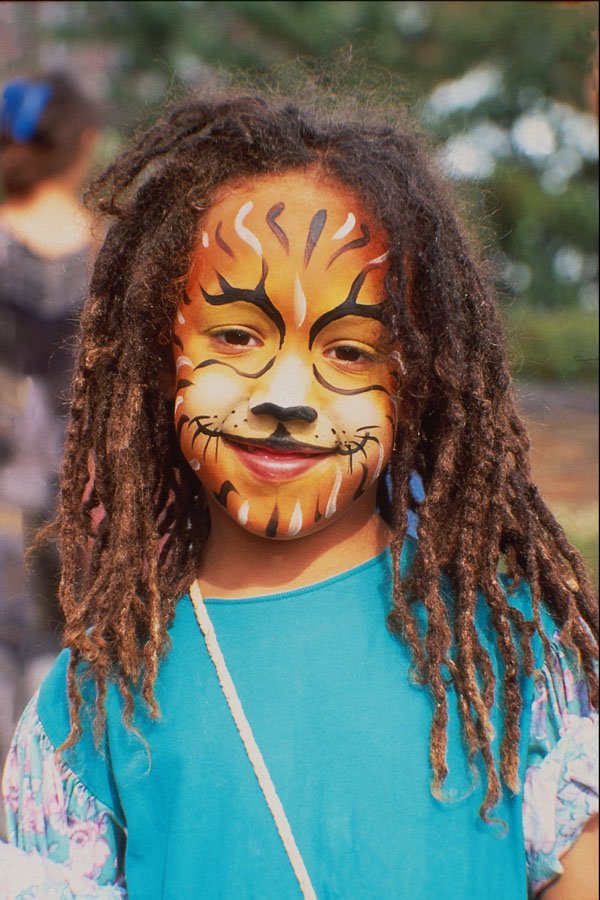 716049 Tiger Face Painting A4 Photo Print