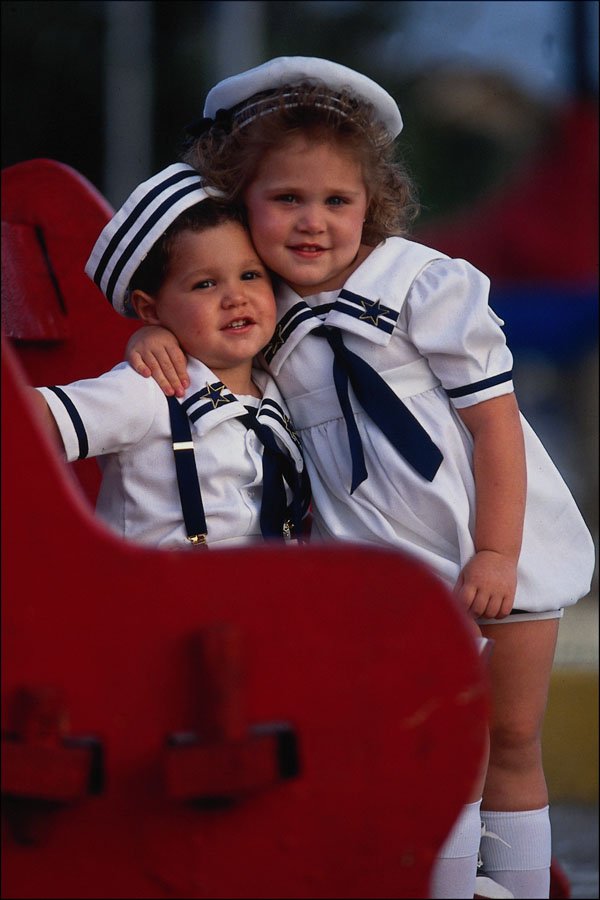 716066 Two Sailor Children A4 Photo Print