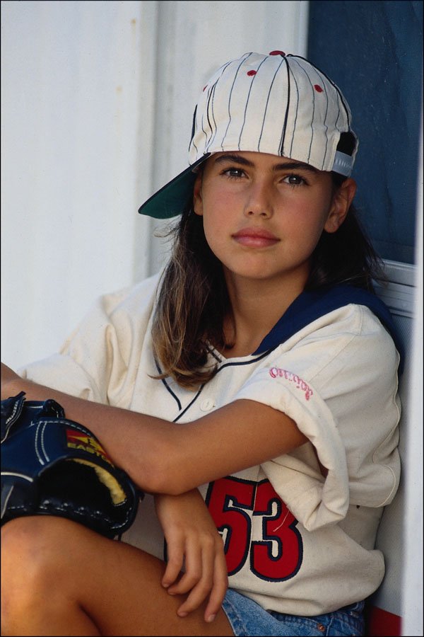 716067 Girl With Baseball Cap A4 Photo Print