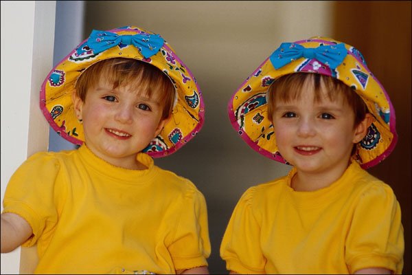 716074 Yellow Twins A4 Photo Print