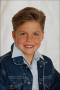 716089 Boy In Denim A4 Photo Print