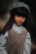 716090 Girl With Long Brown Hair A4 Photo Print