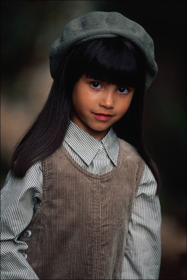 716090 Girl With Long Brown Hair A4 Photo Print