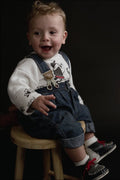 716095 Eight month old Boy Sitting On A Stool A4 Photo Print