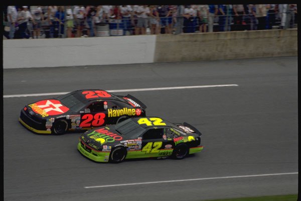 717077 Kyle Petty, Davey Allison, Action A4 Photo Print