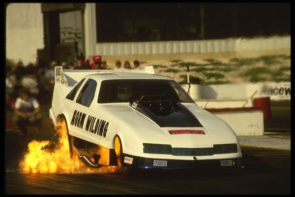 717091 A Funny Car Erupts Into Flames After Its Engine Explodes A4 Photo Print