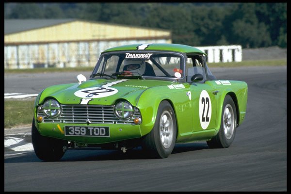 717099 Classic Triumph TR Racing Car On Circuit A4 Photo Print