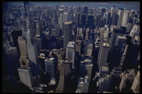 719015 Chrysler Building And Surrounding Area From The Air A4 Photo Print