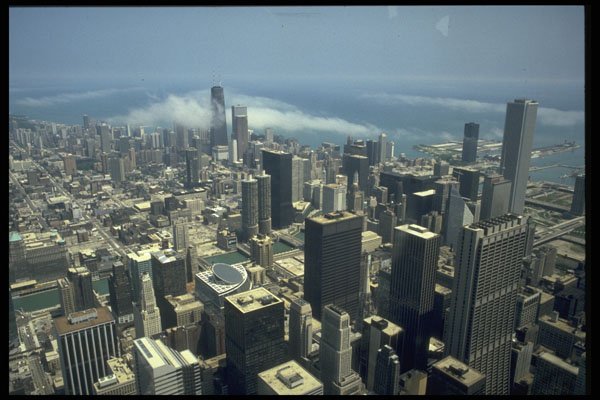 719020 General View From Top Of Sears Tower, Downtown Chicago, U.S.A. A4 Photo Print