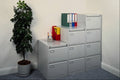 719088 Group Of Filing Cabinets In Corner A4 Photo Print