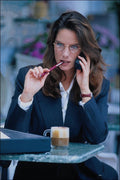 719096 Working Woman On The Phone Drinking Coffee A4 Photo Print