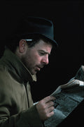 719097 Man Reading Newspaper A4 Photo Print