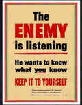 72 the enemy is listening war poster Advert A4 Photo Print