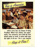 720 this is america where every boy fred korth patrotic poster1942 2 Vintage Advert A4 Photo Print