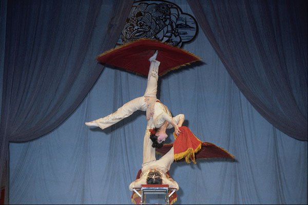 721015 Chinese Acrobats, Xian, China A4 Photo Print