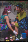 721024 Clowns Working On Make up A4 Photo Print