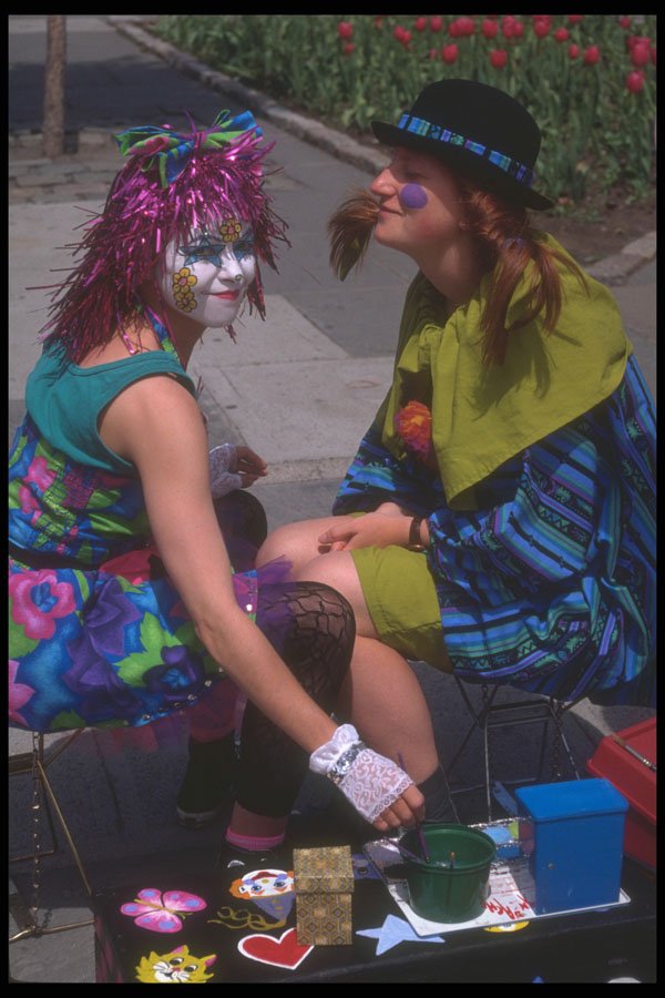 721024 Clowns Working On Make up A4 Photo Print