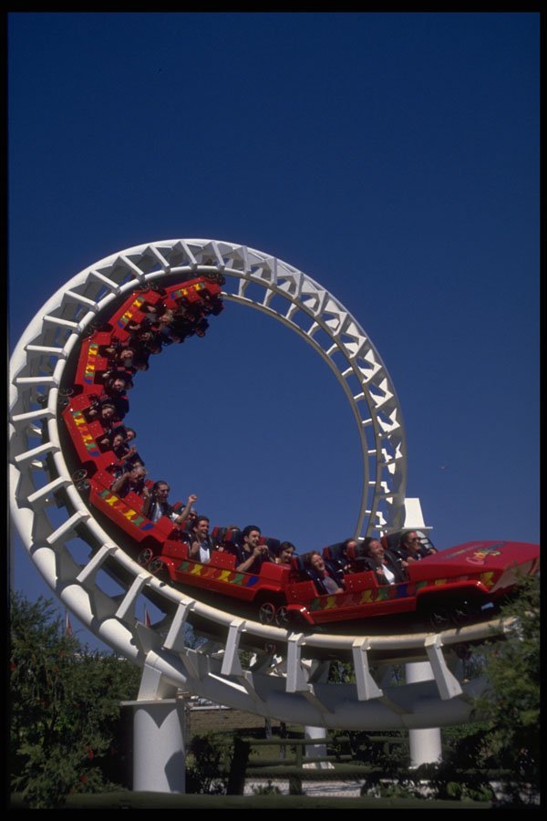 721053 Sea World Roller Coaster A4 Photo Print