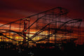 721058 Roller Coaster At Dusk, Pima County Fair, Arizona, U.S.A. A4 Photo Print