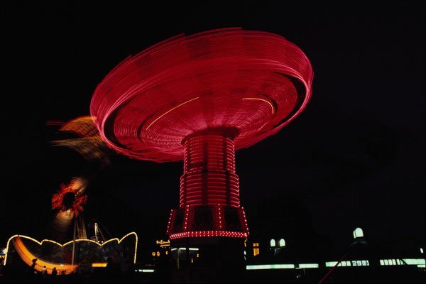 721082 Ride In Motion At Night A4 Photo Print