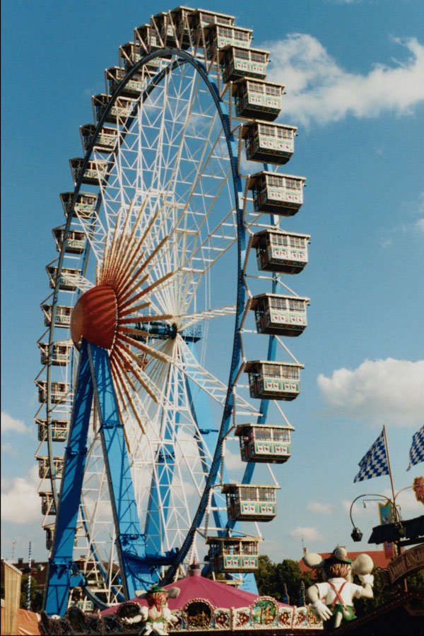 721088 Ferris Wheel At The Oktoberfest In Munich, Germany A4 Photo Print