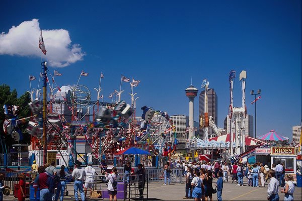 721095 The Midway Rides At The Calgary Stampede, Canada A4 Photo Print