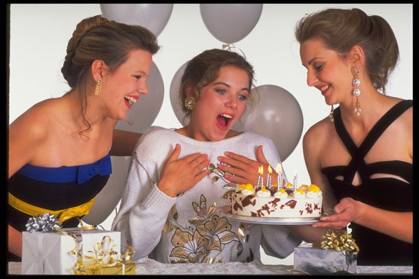 724010 Women Presenting Cake A4 Photo Print