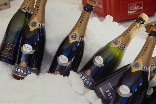 724019 Pommery Champagne Being Cooled, Polo, St. Moritz, Switzerland A4 Photo Print