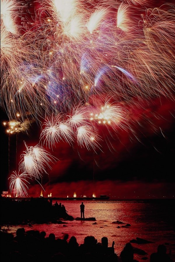 724026 Fireworks, Toronto, Ontario, Canada A4 Photo Print