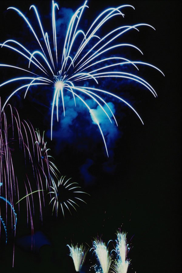 724030 Fireworks, Toronto, Ontario, Canada A4 Photo Print