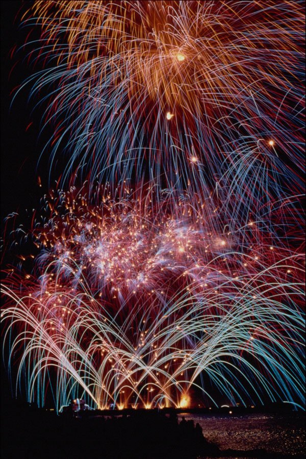 724031 Fireworks, Toronto, Ontario, Canada A4 Photo Print