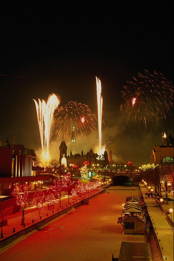 724037 New Year's Eve, Ottawa, Ontario, Canada A4 Photo Print