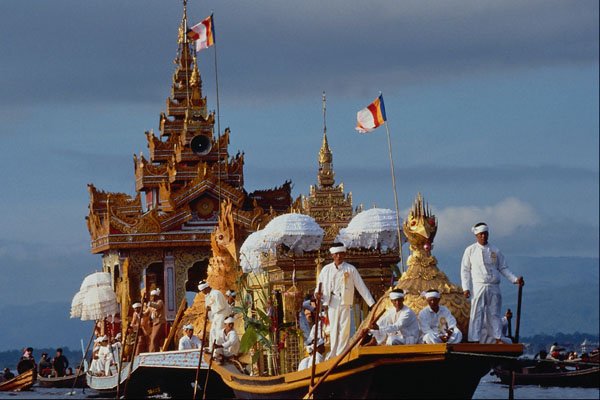 724046 Celebrating The End Of Buddhist Lent, Myanmar A4 Photo Print