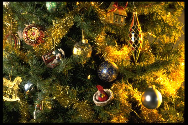 724067 Christmas Tree Ornaments A4 Photo Print