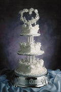 724084 Wedding Cake, Three Tiers On A Silver Base A4 Photo Print