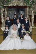 724093 Bride And Groom With Flower Girl And Ring Bearers A4 Photo Print