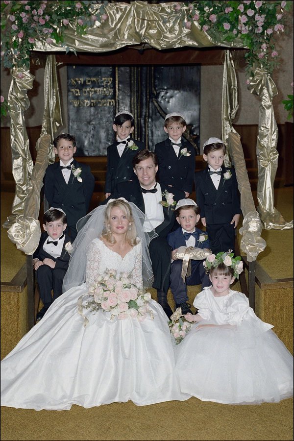 724093 Bride And Groom With Flower Girl And Ring Bearers A4 Photo Print