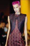 725003 Owen Gaster, Silk Patterned Dress With Gray Waist Coat A4 Photo Print