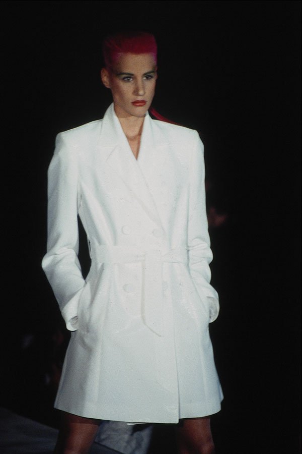 725005 Edina Ronay, White Short Coat A4 Photo Print