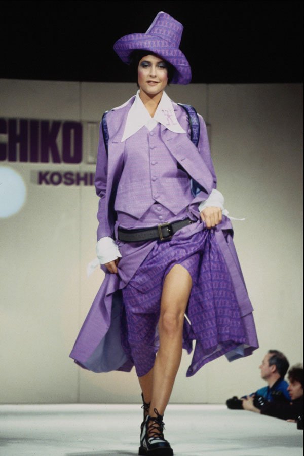 725017 Purple Outfit With Hat A4 Photo Print