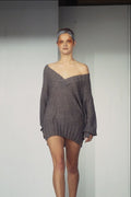 725018 Gray Jumper Dress A4 Photo Print