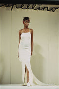 725029 White Evening Dress A4 Photo Print