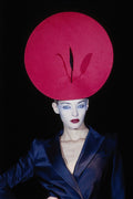 725040 Philip Treacy, Red Feather Hat A4 Photo Print