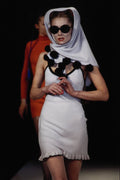 725051 Bella Freud, Black And White Wool Dress A4 Photo Print